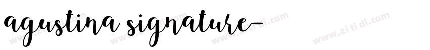 agustina signature字体转换